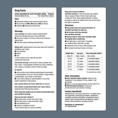 Children's Acetaminophen 80 mg - Cherry