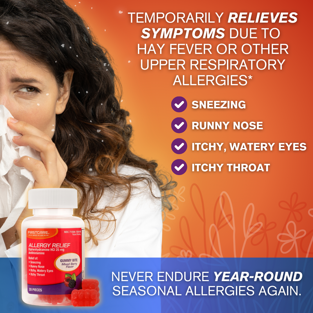 Seasonal Allergy Soft Chews Helps Relieve Allergy Symptoms Like Sneezing, Runny Nose, Itchy, Watery Eyes and Itchy Throat